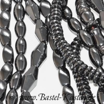 Preview: Hämatit Doppelkegel lang  ca. 16 x 8mm (1 Stück)