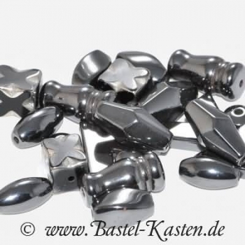 Preview: Hämatit Doppelkegel lang  ca. 16 x 8mm (1 Stück)