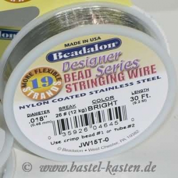 Beadalon® Schmuckdraht 19 Strang 0,25 mm edelstahl (1 Spule)