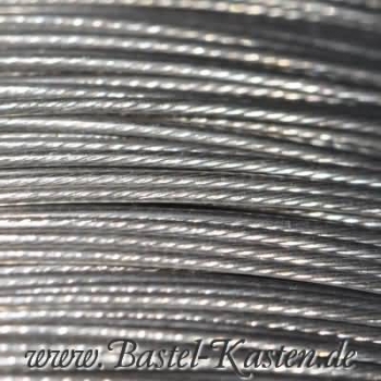 Preview: Schmuckdraht 7 Strang 0,45 mm edelstahl Nylonummantelt - Meterware (Preis je 1 Meter)