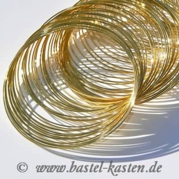 Memory Wire 55mm Durchmesser goldfarben (10 Windungen)