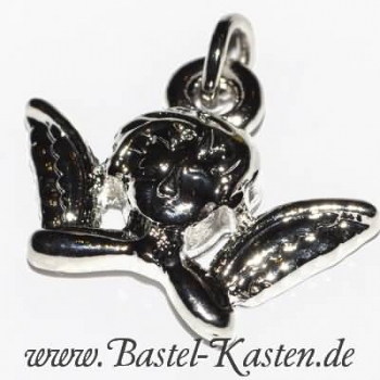 Metallanhänger Engelchen altsilber  19x15mm (1 Stück)