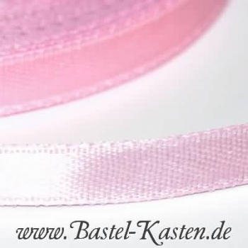 Satinband  ca. 6,5mm breit  rose (Rolle á 12m)