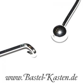 Preview: Armreif versilbert mit abschraubbarer Kugel, ca. 18cm (1 Stück)