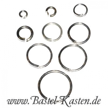 Preview: Bindering rund offen silberfarben 9mm (10 Stück)
