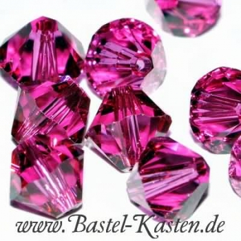 Preview: Swarovski Doppelkegel 5328  6 mm  fuchsia (10 Stück)
