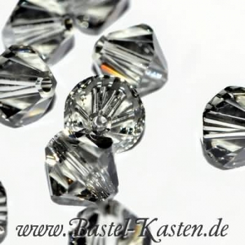 Preview: Swarovski Doppelkegel 5328  6 mm  black diamond (10 Stück)