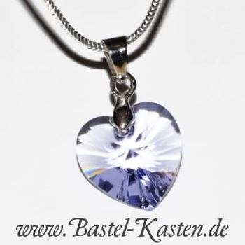 Preview: Swarovski Herz Pendant 6228 14,4mm x 14mm provence lavender (1 Stück)