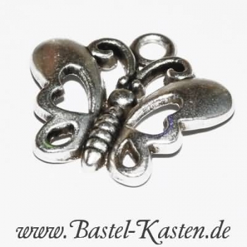 Metallanhänger Schmetterling  ca. 22mm  altsilber  (1 Stück)