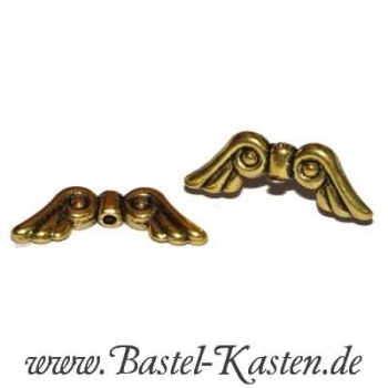 Preview: Metallzwischenteil  Flügel  ca. 21mm altgoldfarben (1 Stück)