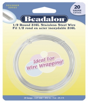 Preview: Edelstahldraht Beadalon Square  21 Gauge / 0,72mm  (4,5 Meter)
