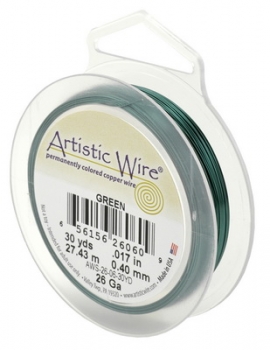 Artistic Wire grün 18 Gauge / 1mm dick  (ca. 9 Meter auf Spule)