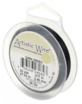 Artistic Wire dunkelgrün 18 Gauge / 1mm dick  (ca. 9 Meter auf Spule)