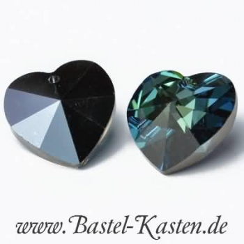 Preview: Swarovski Herz Pendant 6228 14,4mm x 14mm crystal bermuda blue (1 Stück)