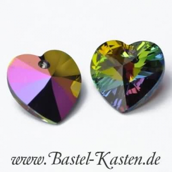 Preview: Swarovski Herz Pendant 6228 14,4mm x 14mm crystal vitrail medium (1 Stück)