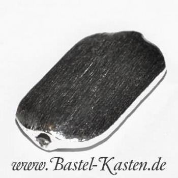 Preview: Nugget flach versilbert gebürstet ca. 24 x 13 mm (1 Stück)