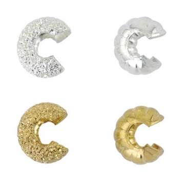 Preview: Crimp Cover Sortiment vergoldet  Beadalon (1 Box / 80 Teile)