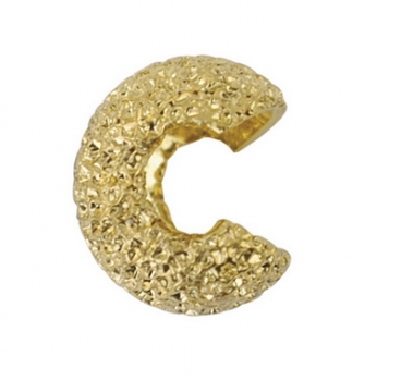 Crimpcover 4mm  diamantiert vergoldet Beadalon (10 Stück)