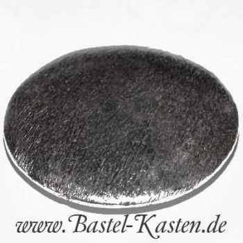 Preview: Linse groß versilbert gebürstet ca. 40 x 10 mm (1 Stück)
