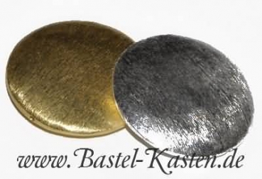 Preview: Linse groß versilbert gebürstet ca. 40 x 10 mm (1 Stück)