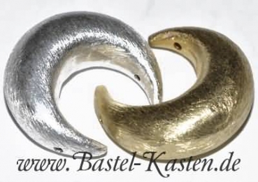 Preview: Halbmond vergoldet gebürstet  ca. 24 x 10mm (1 Stück)