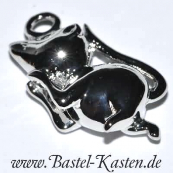 Preview: Metallanhänger Maus silberfarben ca. 20mm (1 Stück)