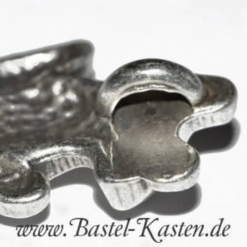 Preview: Anhänger Frosch ca. 20 mm silberfarben (1 Stück)