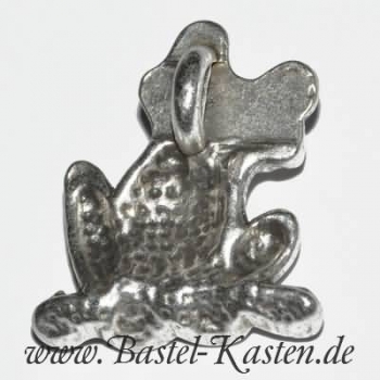 Preview: Anhänger Frosch ca. 20 mm silberfarben (1 Stück)