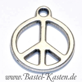 Metallanhänger Peace groß altsilber (1 Stück)