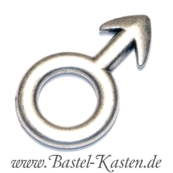 Metallzwischenteil Symbol Mann altsilber (1 Stück)