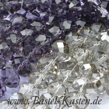 Preview: Glasschliff-Rondelle  12 x 8 mm tanzanite (10 Stück)