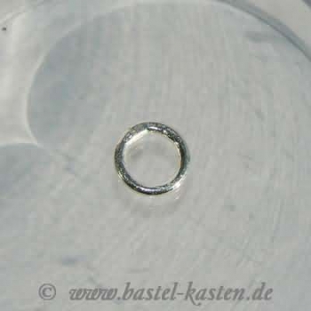 Binderinge rund 6 mm x 0,9 mm geschlossen 925 Silber (10 Stück)
