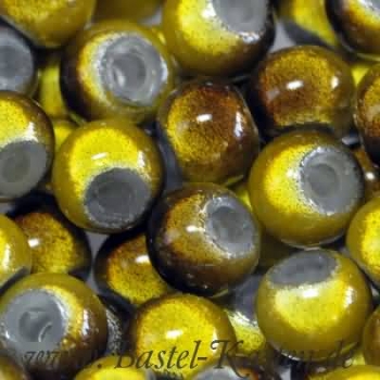 Miracle Beads gelb-braun 6 mm  (30 Stück)