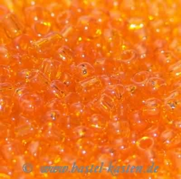 Rocailles 2mm orange transparent  (ca. 17gr)