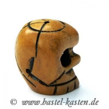 Preview: Hornperle Totenkopf groß ca. 30mm x 28mm (1 Stück)