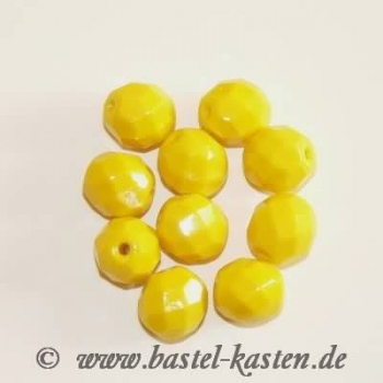 Feuerpolierte Perle 8mm yellow opaque (10 Stück)