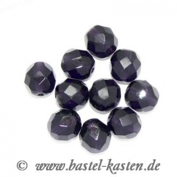 Feuerpolierte Perle 8mm purple velvet (10 Stück)