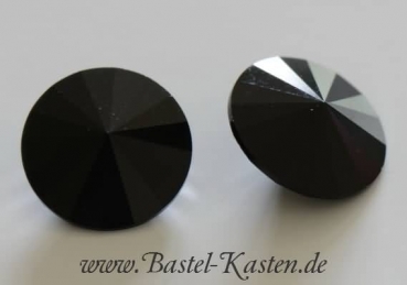 Preview: Swarovski 1122 Rivoli 14mm jet (1 Stück)