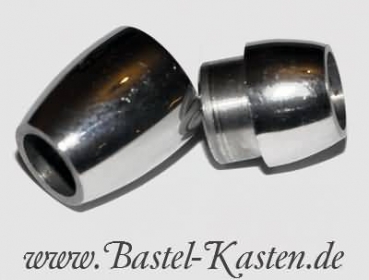 Edelstahl Magnetverschluss Oval Teilung 2/3 Verhältnis 6mm Öffnung (1 Stück)