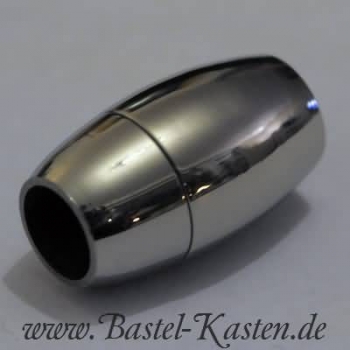 Edelstahl Magnetverschluss Oval Teilung 2/3 Verhältnis 6mm Öffnung (1 Stück)