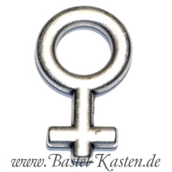 Metallzwischenteil Symbol Frau altsilber (1 Stück)