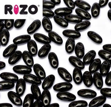 Rizo Beads 2,5 x 6 mm jet (10 Gramm)