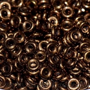 O-Beads 3,8mm x 1mm jet bronze (5 Gramm)