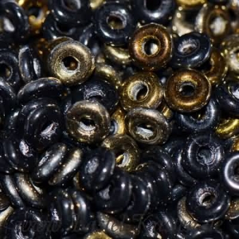 O-Beads 3,8mm x 1mm jet valentinite (5 Gramm)