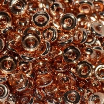 O-Beads 3,8mm x 1mm rosaline capri gold (5 Gramm)