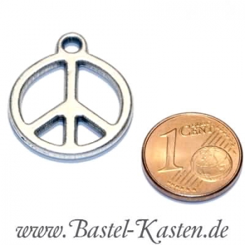 Metallanhänger Peace klein altsilber (1 Stück)
