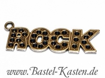 Metallanhänger Rock altsilber (1 Stück)