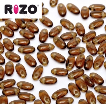 Rizo Beads 2,5 x 6 mm smoked topaz (10 Gramm)