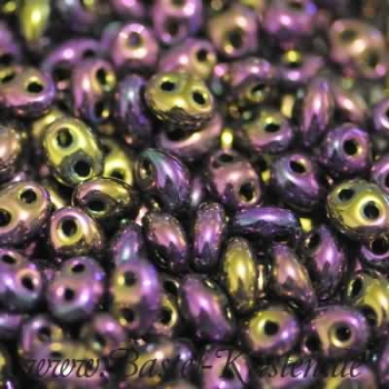 Twin Beads 4 mm x 2,5 mm lila iris (10 Gramm)
