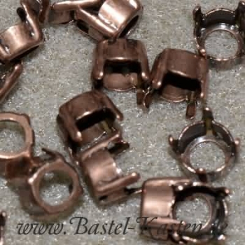 Preview: Aufnähkessel für Swarovski Chaton 1028 und 1122  8mm  altkupfer (1 Stück)